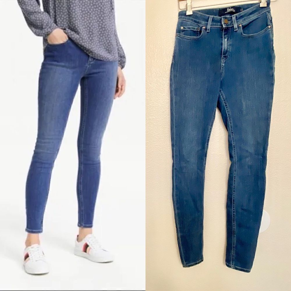 Boden Jeans Mayfair Modern Skinny mid rise medium wash women’s size 4 long (32”)